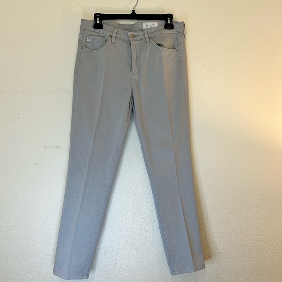 AG Adriano Goldschmied Prima Crop Pants in Light Gray - Picture 1 of 5